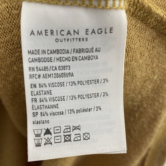 American Eagle Small Mustard Oversized Sweater • Soft Knit • Cozy Fall - Picture 4 of 5